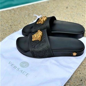 Authentic Versace Medusa head slides